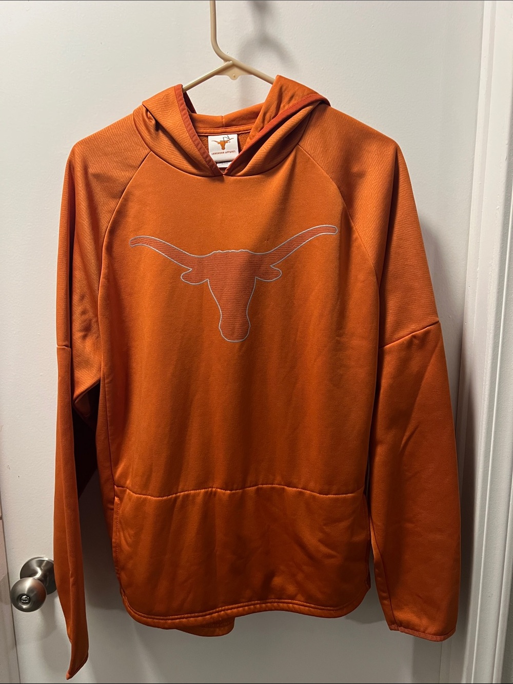 Men's Crewneck Hoodie in Orange with Longhorn Logo